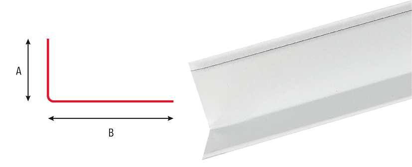 ANGULO 12" 3,66 MT ALUM. COLOR BLANCO